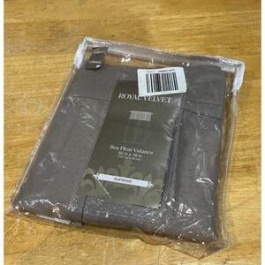 Royal Velvet Walnut Brown Supreme Box Pleat Valance 50x18" JCPenney